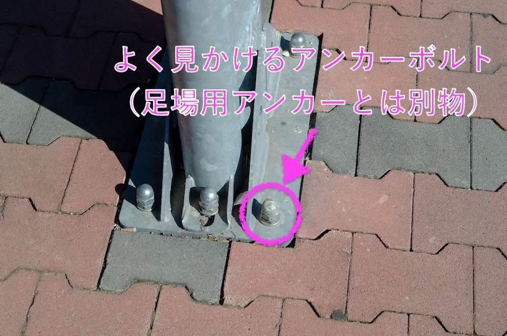一般的に「アンカー」と聞くと、フェンスや看板、各種機器などをコンクリートの床や壁にしっかり固定するための金属製のボルト(アンカーボルト)を思い浮かべる人が多いかもしれません。