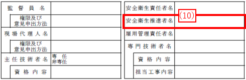 安全衛生推進者名