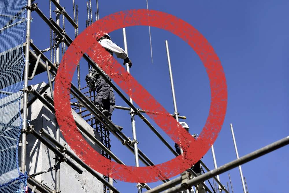 本足場使用義務に違反した場合は処罰対象になる