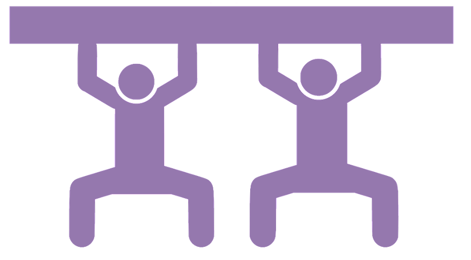 したがって、たとえば壁や柱の型枠であれば、上のイメージ図の通りとなりますが、床や梁といった水平方向の型枠の場合は「上の板が落ちてこないように下から支える」イメージとなります。